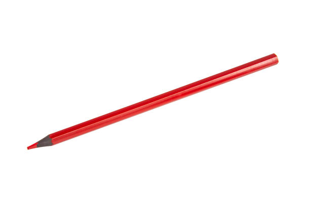 istock Red color pencil isolated on the white 1336654294