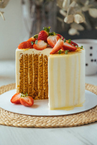 Honey cake stock photo