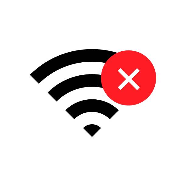No wi-fi flat vector No wi-fi flat vector icon offline stock illustrations