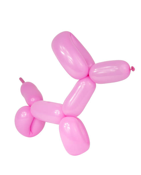 istock Balloon pink dog craft isolated on the white 1336658430