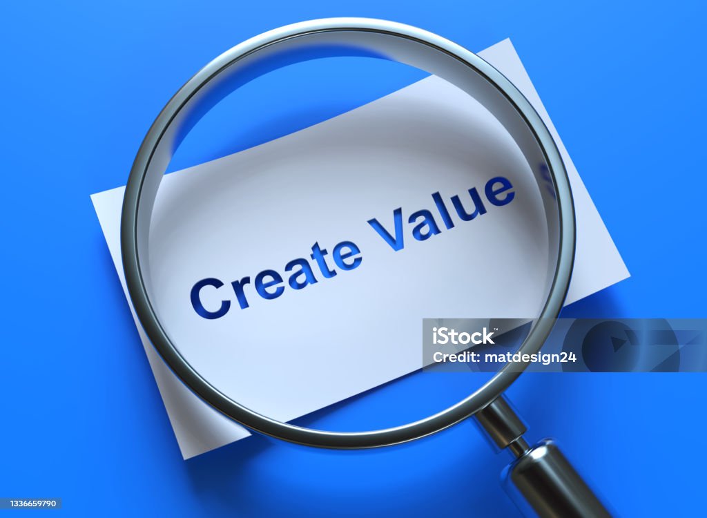 Create Value Making Money Stock Photo