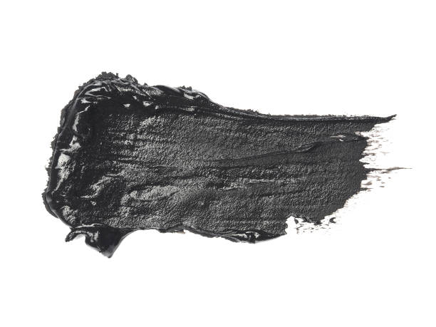 istock Creamy body mud smeared on white background. Isolated 1336659828