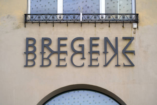 istock Lettering at Bregenz tourist information on a sunny summer day. 1336663460