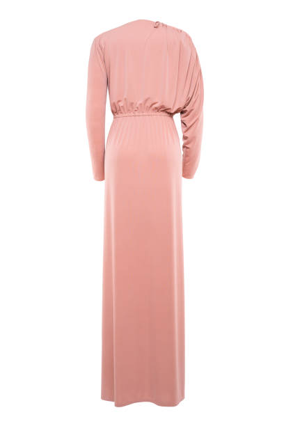 istock Blank Pink dress isolated in white background, invisible mannequin 1336666000
