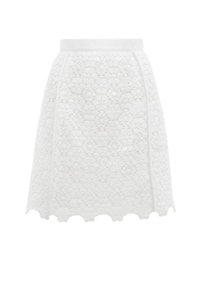 istock White skirt isolated in white background, invisible mannequin 1336666640