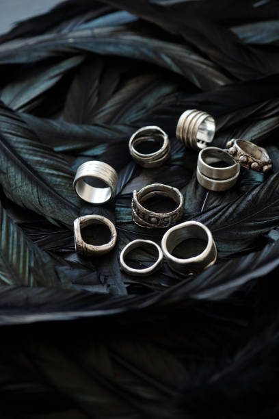 istock Collection Of Silver Rings 1336670024