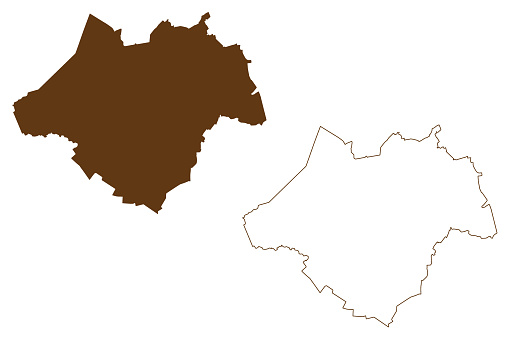 Landkreis Ammerland Karte Vektordarstellung Kritzelskizze ...