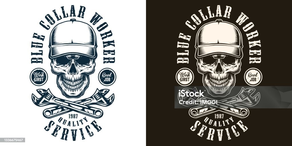 Manual Worker Vintage Design Stock Illustration - Download Image Now ...