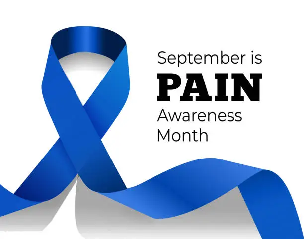 Vector illustration of September is pain awareness month. Vector illustration