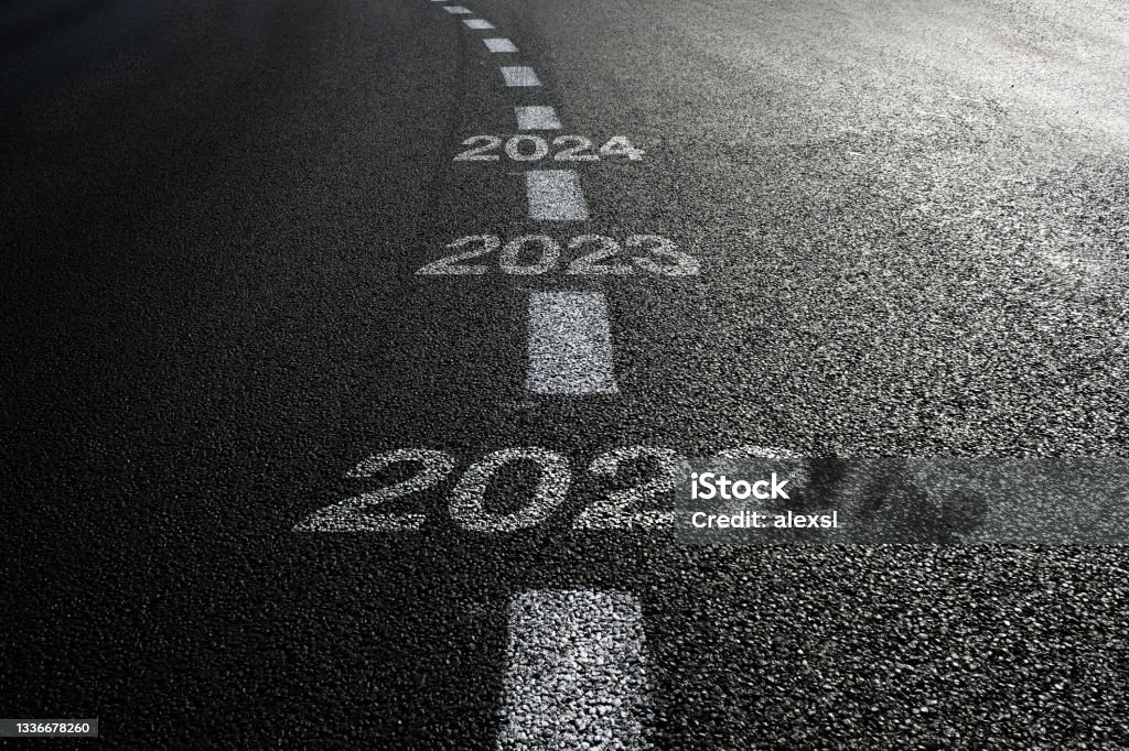 New year 2022 road start 2022 Stock Photo