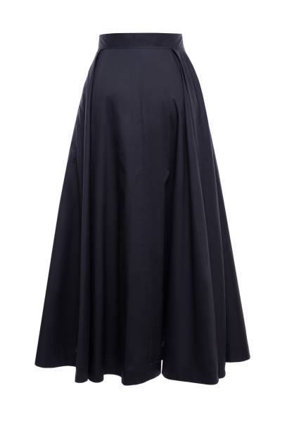 흰색 배경에 고립 된 검은 치마, 보이지 않는 마네킹 - skirt 뉴스 사진 이미지