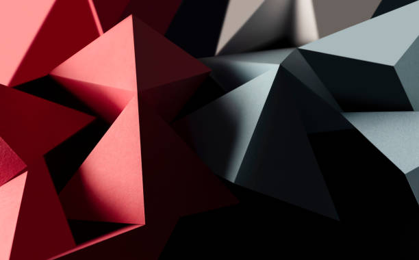 istock Composition of geometric shapes made paper. Abstract 1336680203