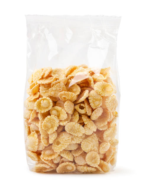 istock Cornflakes in a transparent package on a white background. Isolated 1336684635