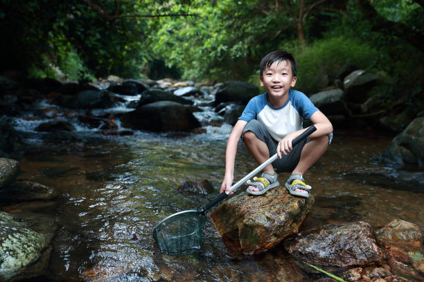 istock Boys fishing in stream 1336684696