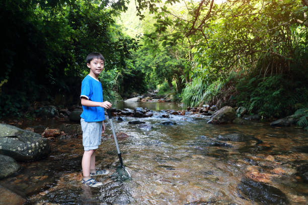 istock Boys fishing in stream 1336684763