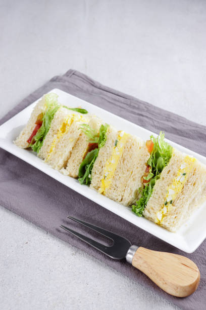 istock Sandwiches telur mayo or sandwiches egg mayo with lettuce. 1336685428