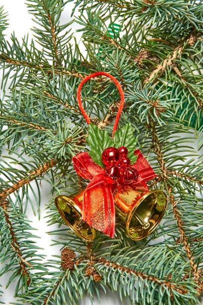 istock Christmas decoration with bells on a white background. 1336689333