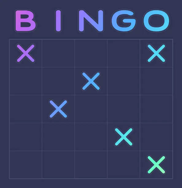 Vector illustration of Bingo Game Board