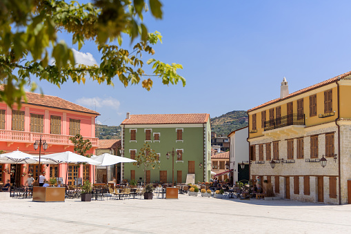 The colorful square of Cerreto Sannita, a small town of Benevento province.