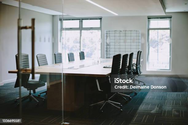 Shot Of An Empty Boardroom At Work Stock Photo - Download Image Now - Board Room, Meeting Room, Empty