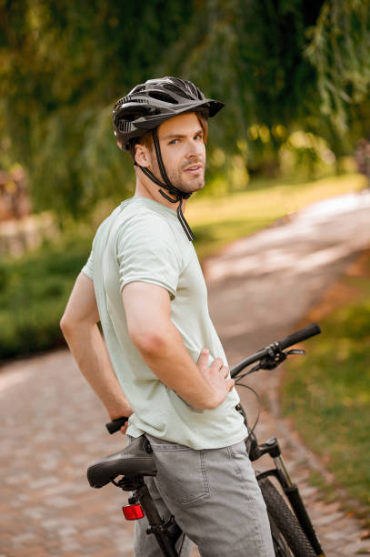 istock Bicyclist posing for the camera during his cycling workout 1336695715