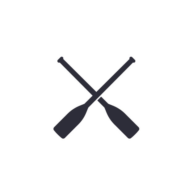 stockillustraties, clipart, cartoons en iconen met oars vector icon - peddel