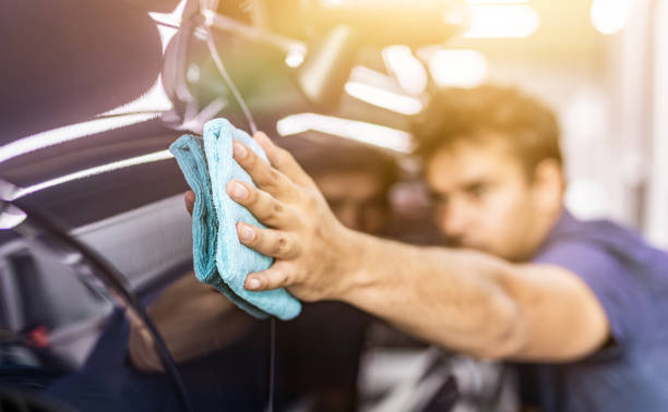 istock Car detailing concept. Auto cleaning and polish. 1336700735