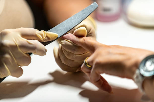 istock nail reconstruction with monophasic gel 1336701989