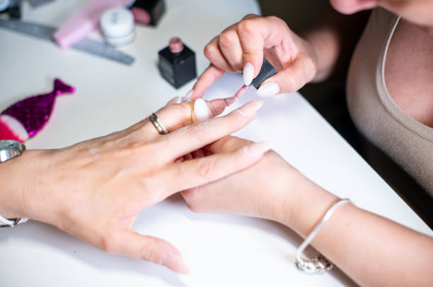istock nail decorations with special uv gel 1336702009