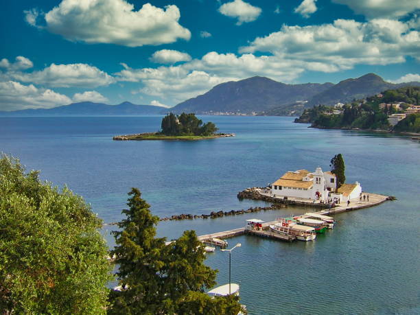 Pontikonisi and Vlacherna Monastery, Kanoni, Greece