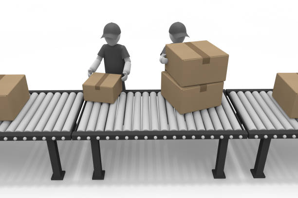 Carry cardboard. Working in the warehouse. Sort your luggage. A working person.