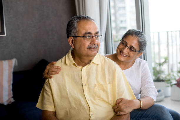 istock Joyful senior couple at home 1336708132