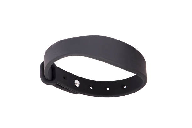 istock Contactless payment black smart  band isolated on white background 1336710922
