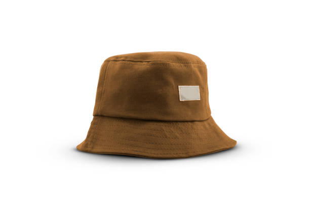 istock brown bucket hat isolated on a white background 1336711936