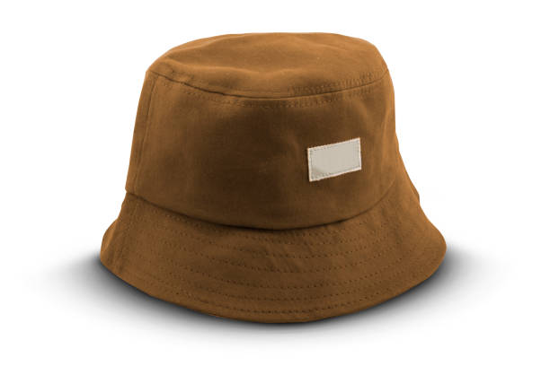 istock brown bucket hat isolated on a white background 1336711939