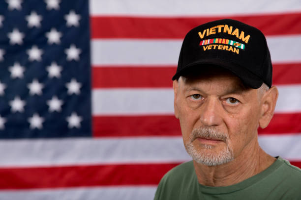 istock Vietnam Veteran with tear looking directly in to camera 1336714030