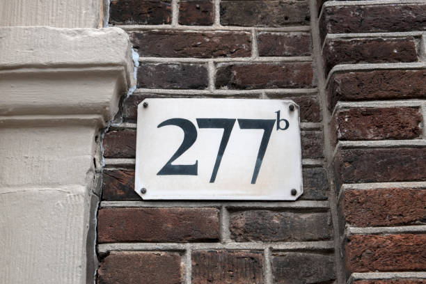 istock Close Up House Number 277b At Amsterdam The Netherlands 1336714346