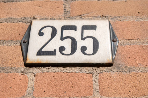 istock Close Up House Number 255 At Amsterdam The Netherlands 1336714391