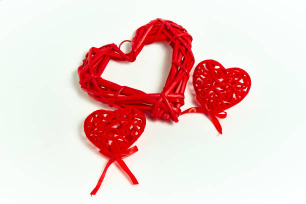 istock Handmade red hearts for Valentine's Day. 1336715025