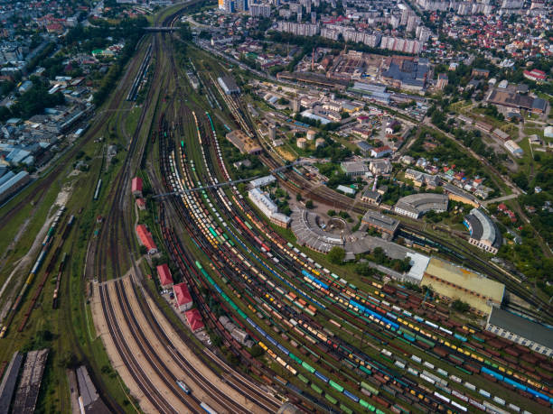 istock aerial view of railroad hub 1336724311