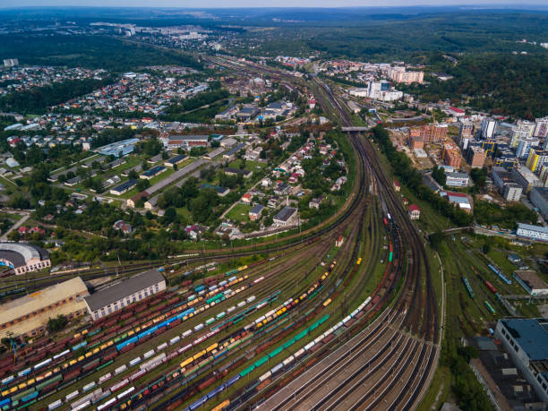 istock aerial view of railroad hub 1336724316