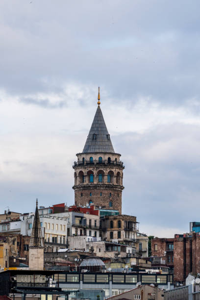 istock Galata tower and old town in istanbul at sunrise 1336732106