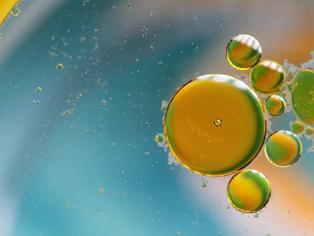 istock Abstract Oil globules in water background 1336738483