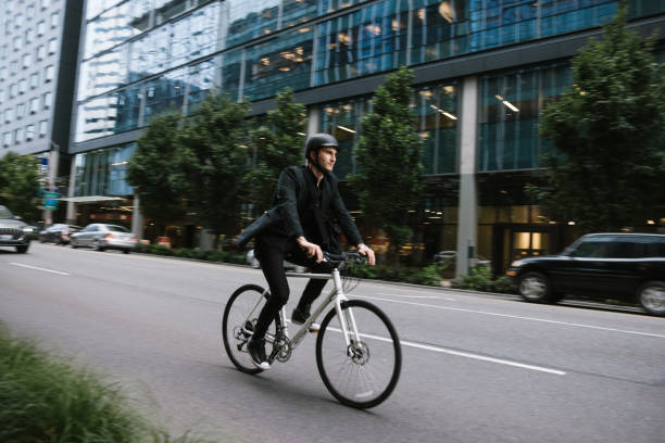 istock Bike Riding Urban Commuter Motion Blur 1336744578