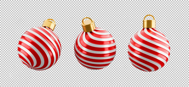 christmas ball on transparent background,clipping path 3d render of christmas ball on transparent background,clipping path christmas ornament stock pictures, royalty-free photos & images
