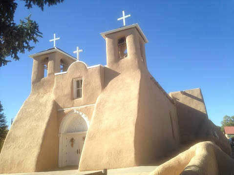 XVII Century Spanish mission in Taos, New Mexico.