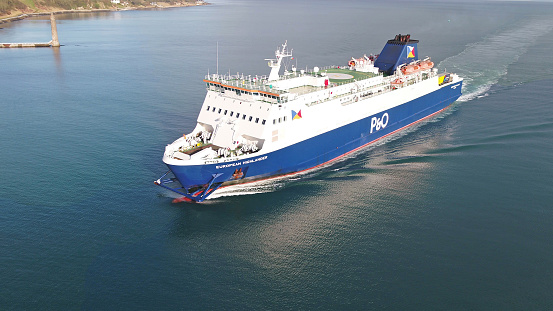 P&O Car Ferry from Cairnryan Scotland to Larne Harbour in Northern Ireland on 6th Dec 2020