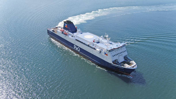 P&O Car Ferry from Cairnryan Scotland to Larne Harbour in Northern Ireland on 6th Dec 2020 P&O Car Ferry from Cairnryan Scotland to Larne Harbour in Northern Ireland on 6th Dec 2020 Eurostar stock pictures, royalty-free photos & images