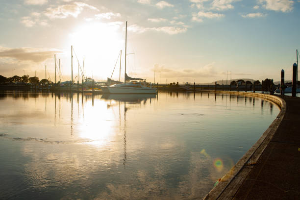 Sail boats in Toulon port, France.