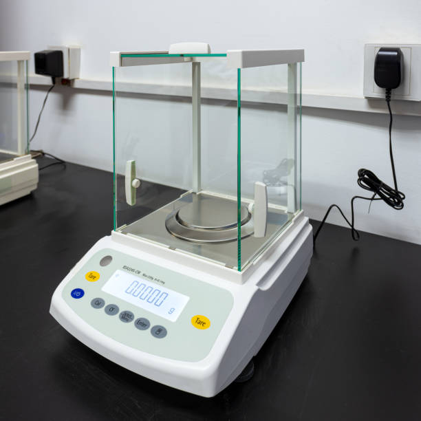 istock Laboratory industrial scales 1336791942
